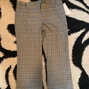 Calvin Klein modern fit black and white plaid trousers size 14